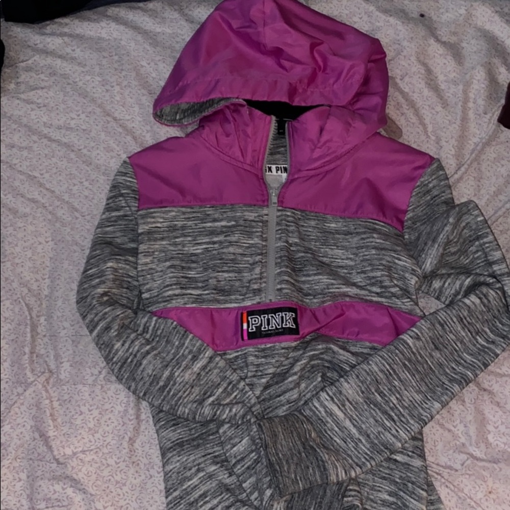 PINK Long-Sleeve Quarter-ZipUp